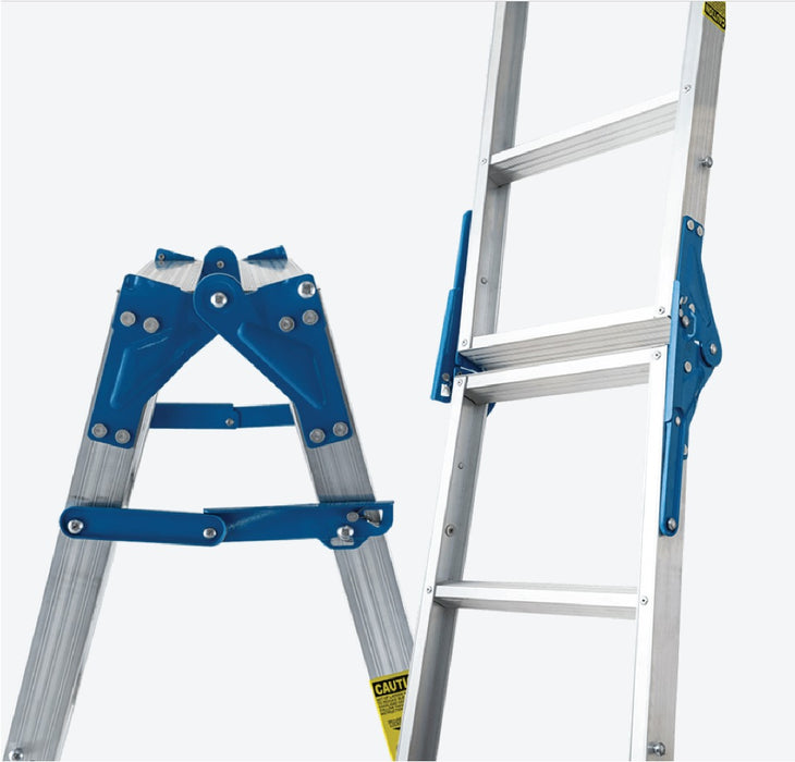 Aluminium 8 Steps Dual Purpose Ladder ALUCLASS (DP08) - ALUCLASS MY