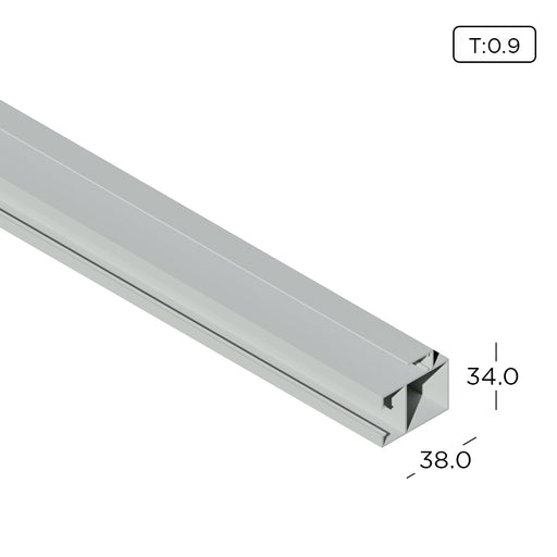 Aluminum Extrusion Economy Sliding Door Profile Thickness 0.90mm KD3137 ALUCLASS - ALUCLASS MY