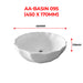 Minimalist Wash Basin (Round) Aluclass AA-BASIN 095 (450 X 170MM) - ALUCLASS MY