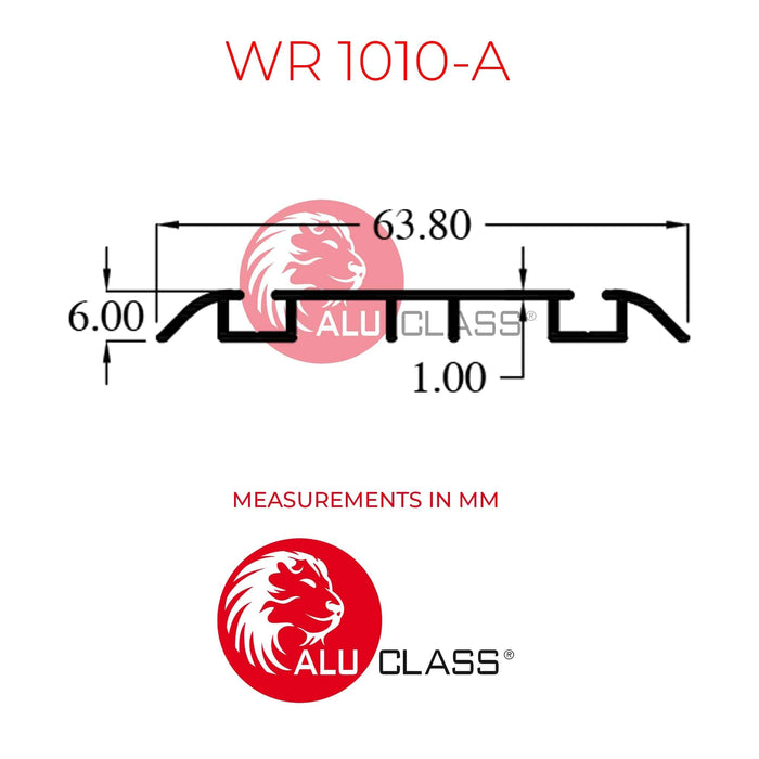 Aluminium Kitchen Cabinet & Wardrobe Profile WR1010-A Aluminium Extrusion Profiles ALUCLASS - ALUCLASS MY