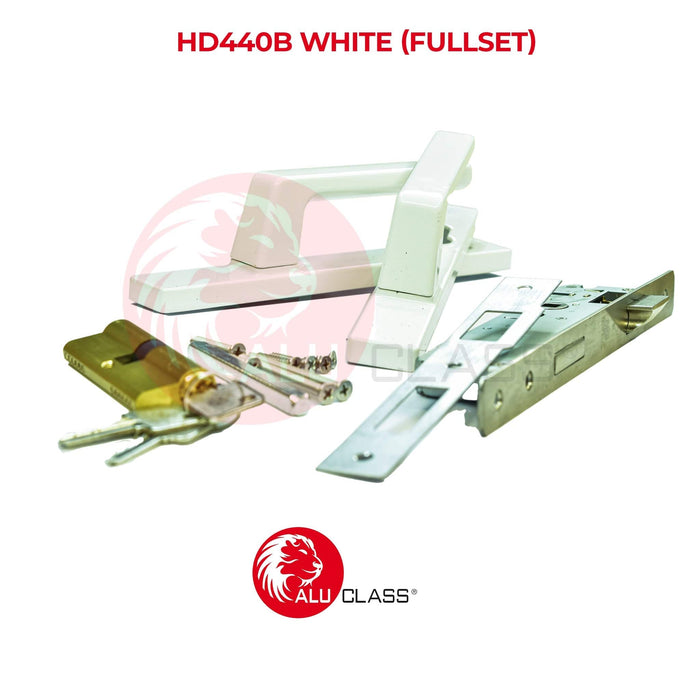 Swing Door Handle HD440B-FullSet ALUCLASS (AA-HD440B-FULLSET (Black/White)) - ALUCLASS MY