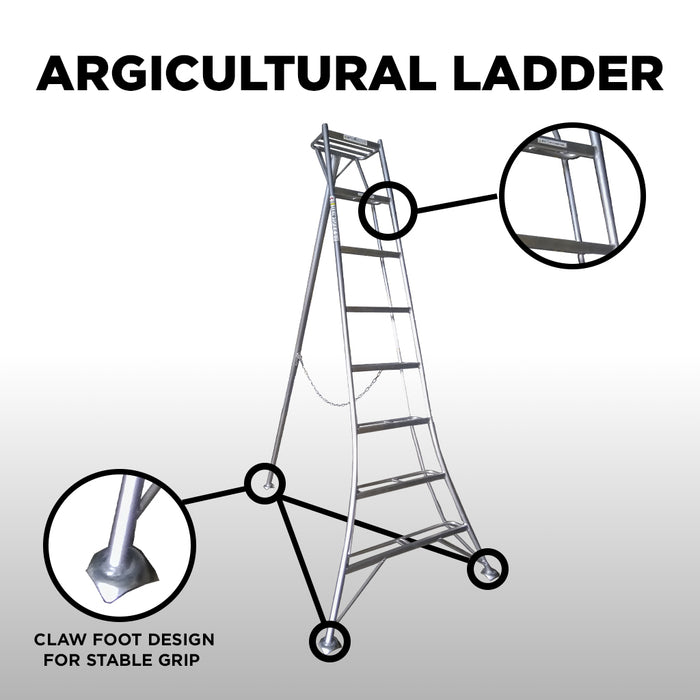 Aluminium 7 Steps Agricultural Ladder ALUCLASS 311 AGRICULTURAL(7 STEP) - ALUCLASS MY
