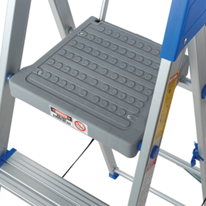 Aluminium 6 Steps Working Tray Ladder AL-WTL06 ALUCLASS - ALUCLASS MY