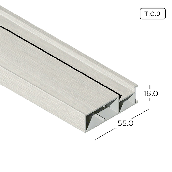 Aluminium Extrusion AM Kitchen Cabinet/ Wardrobe Carcass Front Profile (Single Side Adjustable Shelf)Thickness 0.90mm AM1001-C ALUCLASS - ALUCLASS MY