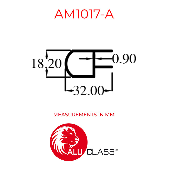 Aluminium Eco Cabinet Profile AM1017-A ALUCLASS - ALUCLASS MY