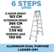 Aluminium 6 Steps Dual Purpose Ladder ALUCLASS (DP06) - ALUCLASS MY