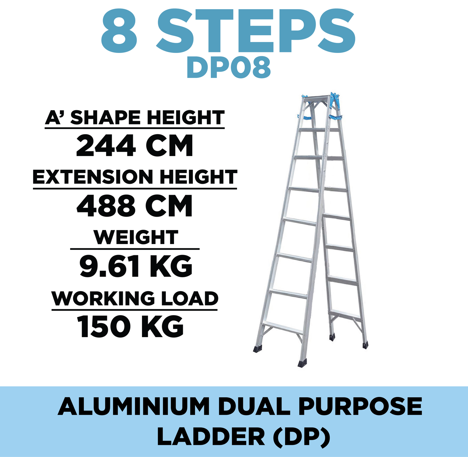 Aluminium Dual Purpose Ladder — ALUCLASS MY