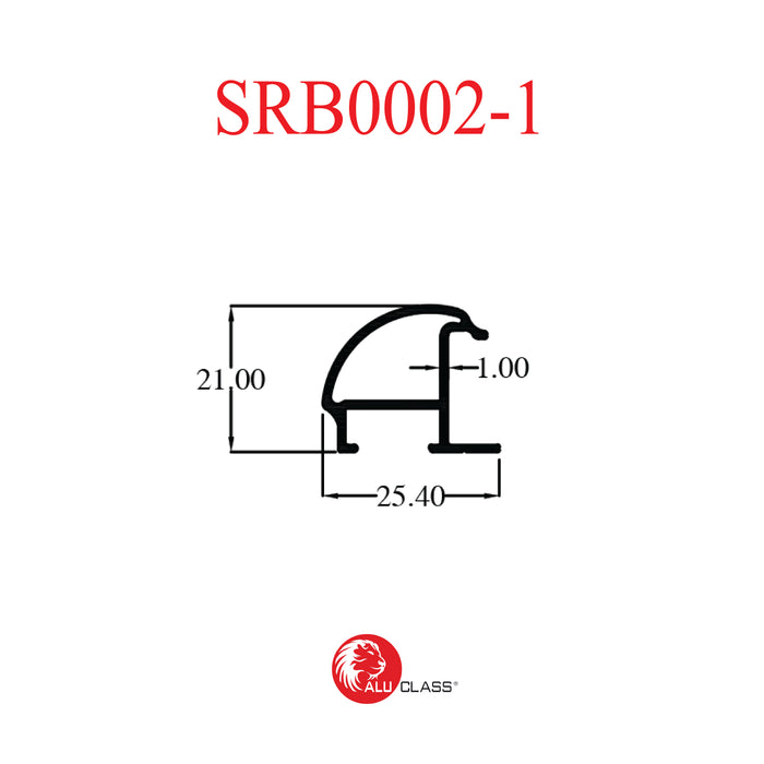 Aluminium Poster & Picture Frame Profile 1.00mm SRB0002-1 Aluminium Extrusion Profiles ALUCLASS