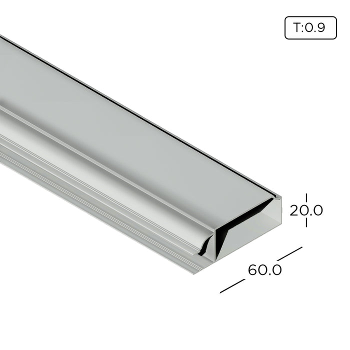 Aluminium Extrusion Kitchen Cabinet/ Wardrobe Door Profile Thickness 0.90mm CA2009-A ALUCLASS (Euro Classic 5G Door)