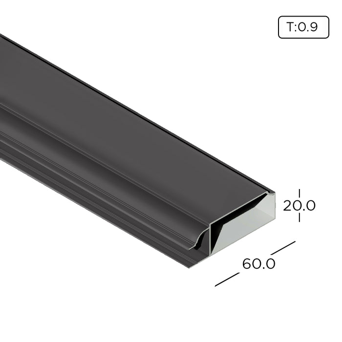 Aluminium Extrusion Kitchen Cabinet/ Wardrobe Door Profile Thickness 0.90mm CA2009-A ALUCLASS (Euro Classic 5G Door)