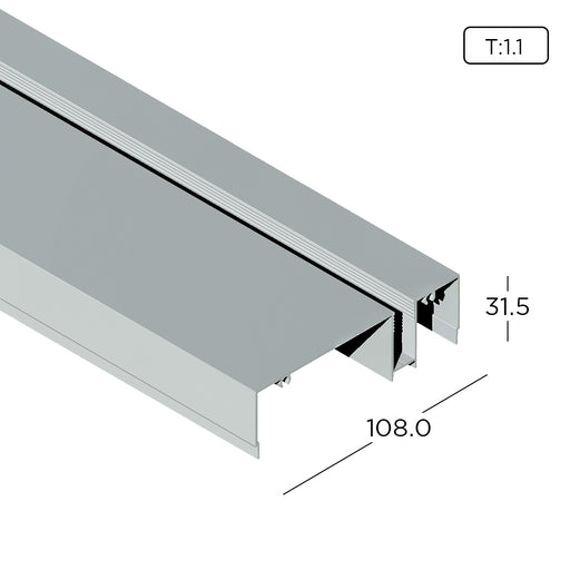 Aluminum Economy Sliding Door Profile KD3155-A Aluminium Extrusion Profiles ALUCLASS - ALUCLASS MY