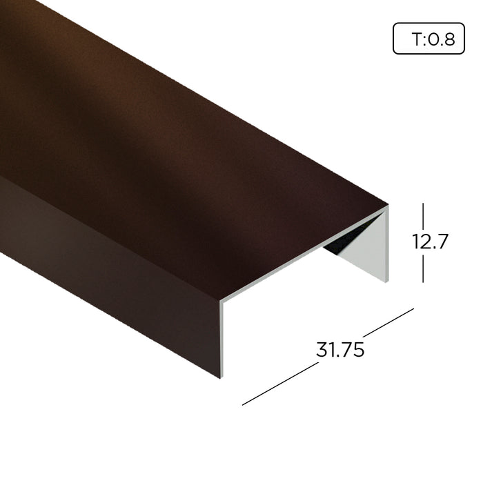 Aluminium Extrusion Louvre Frame Profile (Small) Thickness 0.80mm LV1004 ALUCLASS - ALUCLASS MY