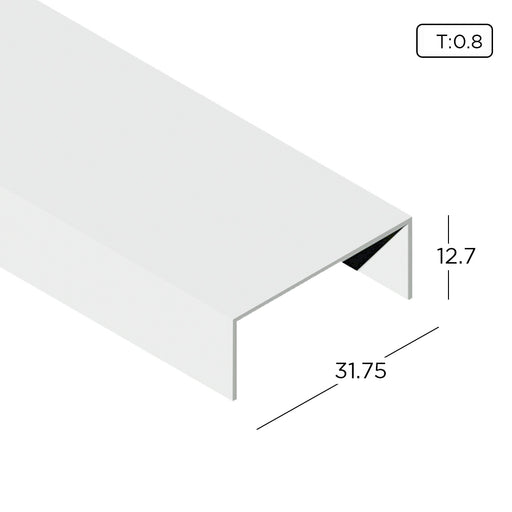Aluminium Extrusion Louvre Frame Profile (Small) Thickness 0.80mm LV1004 ALUCLASS - ALUCLASS MY