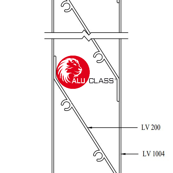 Aluminium Extrusion Z-Blade Louvre Window Profile (Big) Thickness 1.00mm LV200 ALUCLASS - ALUCLASS MY