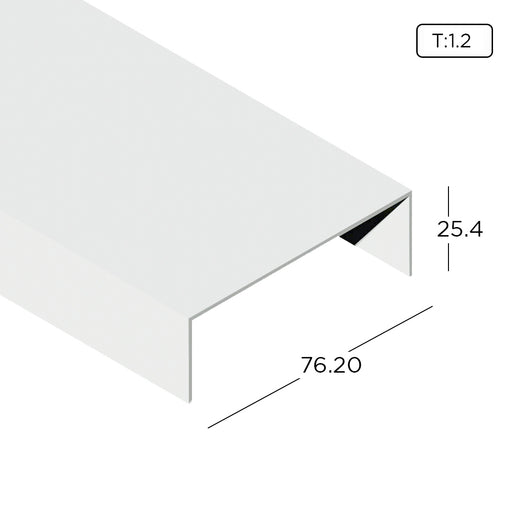Aluminium Extrusion Z-Blade Louvre Profile (Big) Thickness 1.00mm LV701 ALUCLASS - ALUCLASS MY