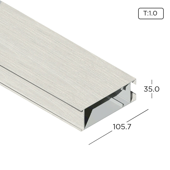 Aluminum Extrusion 100mm Swing Door Inner Frame Profile Thickness 1.00mm MY1462 ALUCLASS