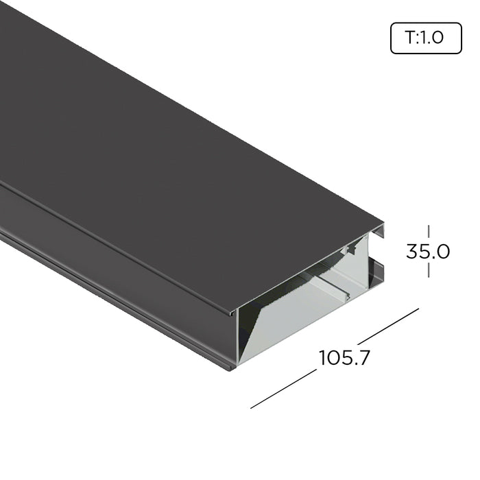 Aluminum Extrusion 100mm Swing Door Inner Frame Profile Thickness 1.00mm MY1462 ALUCLASS