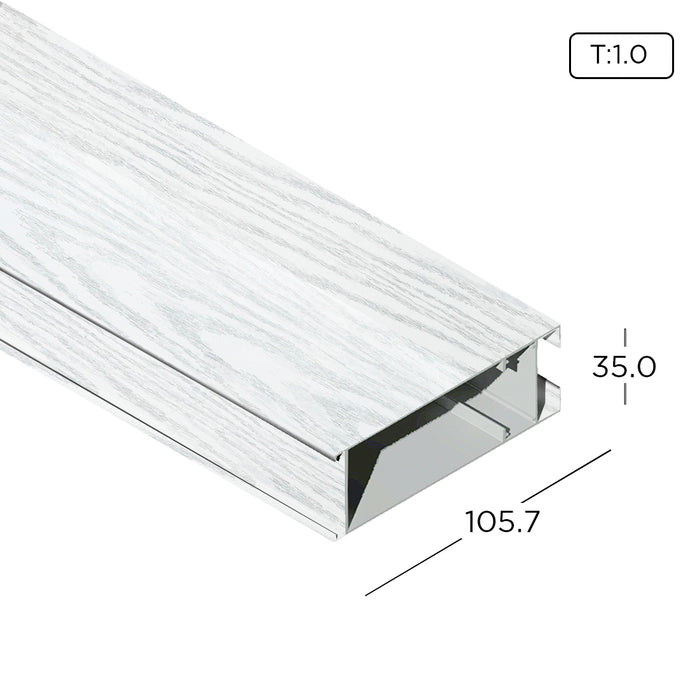 Aluminum Extrusion 100mm Swing Door Inner Frame Profile Thickness 1.00mm MY1462 ALUCLASS