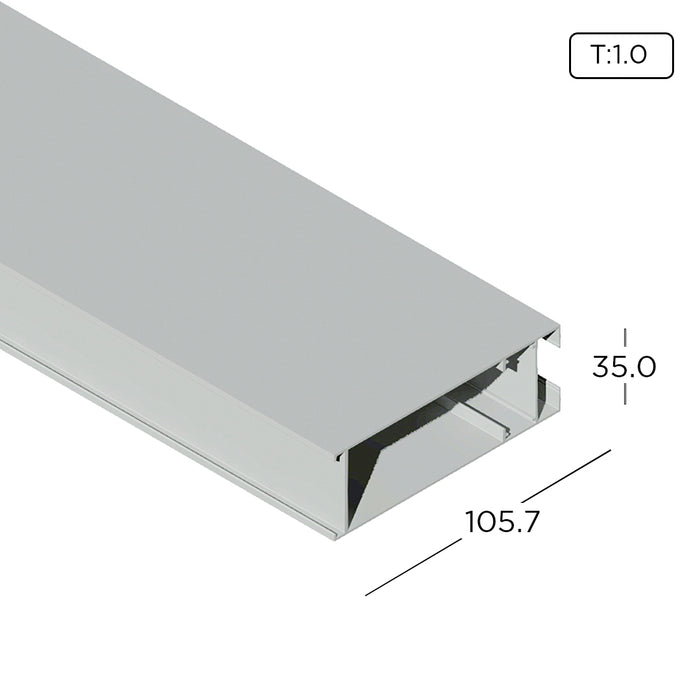 Aluminum Extrusion 100mm Swing Door Inner Frame Profile Thickness 1.00mm MY1462 ALUCLASS