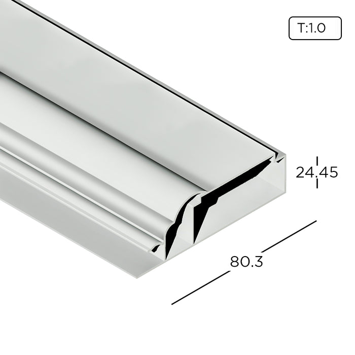 Aluminium Extrusion Kitchen Cabinet/ Wardrobe MYE Classic Frame Profile Thickness 1.00mm MYJJ0008 ALUCLASS (Euro Classic 5G Door)