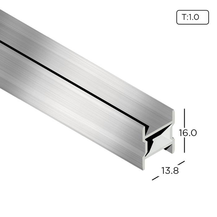 Aluminium Extrusion Kitchen Cabinet/ Wardrobe MYE Classic Holder Profile Thickness 1.00mm MYJJ0010 ALUCLASS (Euro Classic 5G Door)