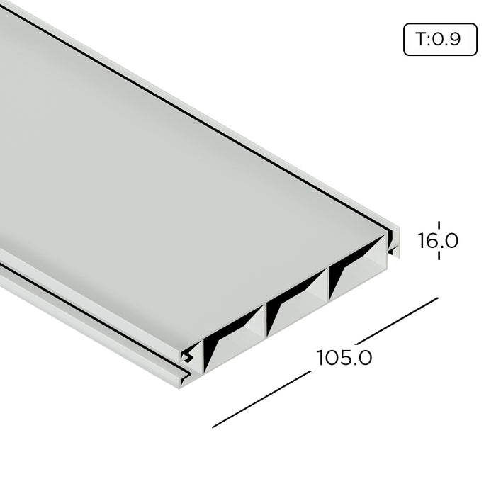 Aluminium Extrusion Kitchen Cabinet/ Wardrobe MYE Classic Base Panel Profile Thickness 0.090mm MYJJ0018 ALUCLASS (Euro Classic 5G Door)