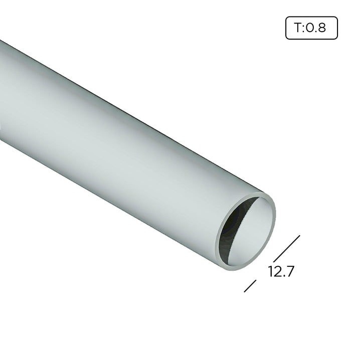 Aluminium Extrusion Round Tube Profile Diameter 12.7mm Thickness 0.80mm RO04 ALUCLASS