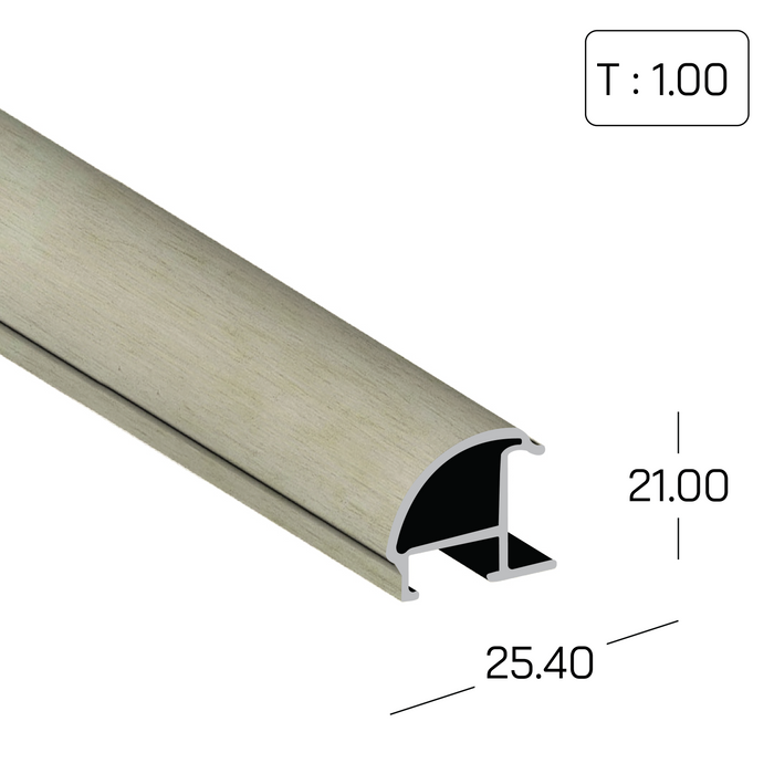 Aluminium Poster & Picture Frame Profile 1.00mm SRB0002-1 Aluminium Extrusion Profiles ALUCLASS