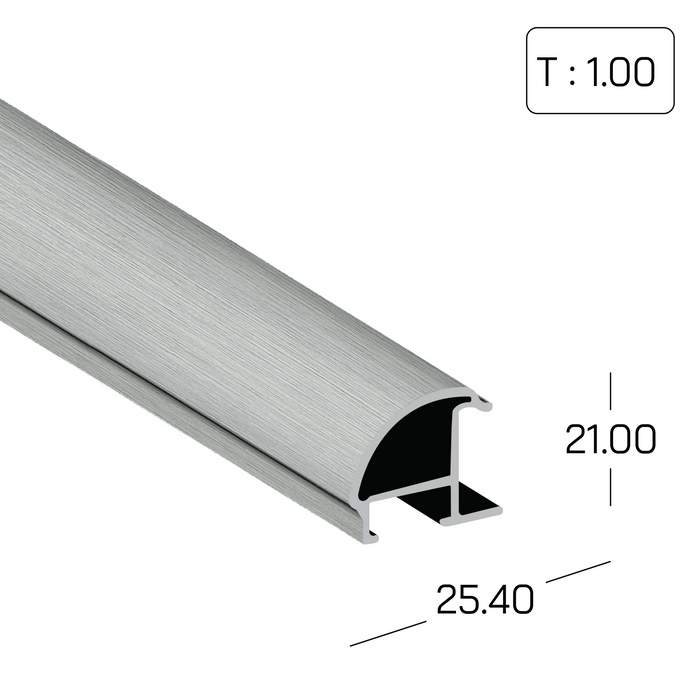 Aluminium Poster & Picture Frame Profile 1.00mm SRB0002-1 Aluminium Extrusion Profiles ALUCLASS