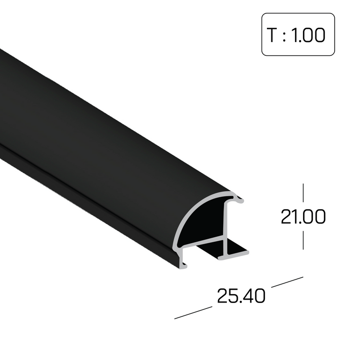Aluminium Poster & Picture Frame Profile 1.00mm SRB0002-1 Aluminium Extrusion Profiles ALUCLASS