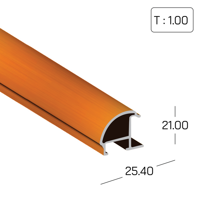 Aluminium Poster & Picture Frame Profile 1.00mm SRB0002-1 Aluminium Extrusion Profiles ALUCLASS