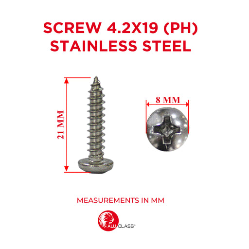 Philips Head Stainless Steel Screw Aluclass 4.2x19 (PH) - ALUCLASS MY
