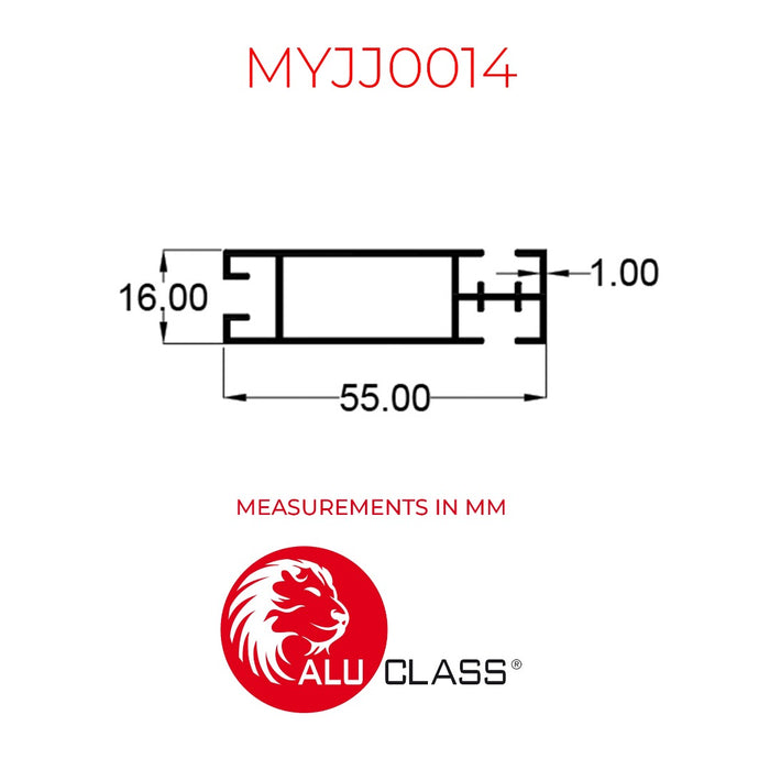Aluminium Extrusion Kitchen Cabinet/ Wardrobe MYE Classic Base Panel Profile Thickness 1.00mm MYJJ0014 ALUCLASS (Euro Classic 5G Door)
