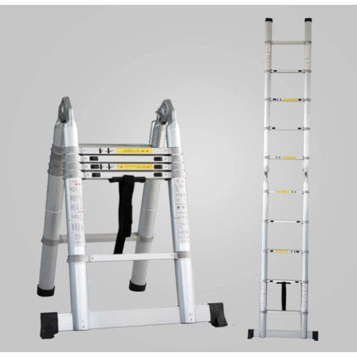 Aluminium Telescopic Foldable Double Side Ladder Multipurpose Extendable Alumimium  AL-TELESCOPIC LADDER(3.2M)