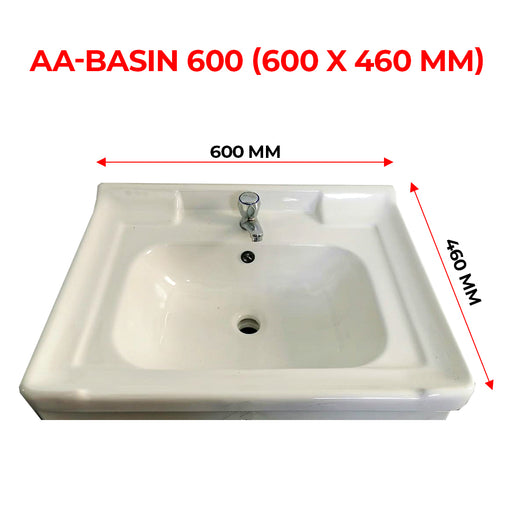 Minimalist Wash Basin Aluclass AA-BASIN 600 (600 X 460MM) - ALUCLASS MY