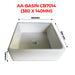 Minimalist Wash Basin (Square) Aluclass AA-BASIN CB7014 (380 X 140MM) - ALUCLASS MY