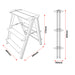 Alumaster 150kg rated Double Side Home Ladder AL-HL-3S/PF/ AL-HL-3S/WG ALUCLASS Matte Black/ Wood Finish - ALUCLASS MY