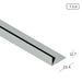 0.5" x 1" Aluminium Extrusion Unequal Angle Profile Thickness 0.80mm AN0408 ALUCLASS - ALUCLASS MY