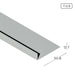 0.5" x 2" Aluminium Extrusion Unequal Angle Profile Thickness 0.90mm AN0416 ALUCLASS - ALUCLASS MY