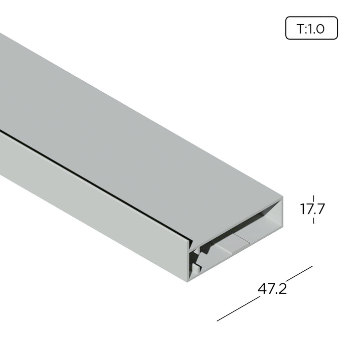 Aluminium Extrusion Kitchen Cabinet/ Wardrobe Door Profile Thickness 1.00mm CA2010 ALUCLASS (4G Modern Frameless) - ALUCLASS MY