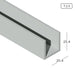 1" x 1" Aluminium Extrusion U-Channel Profile Thickness 2.50mm CH0808 ALUCLASS - ALUCLASS MY