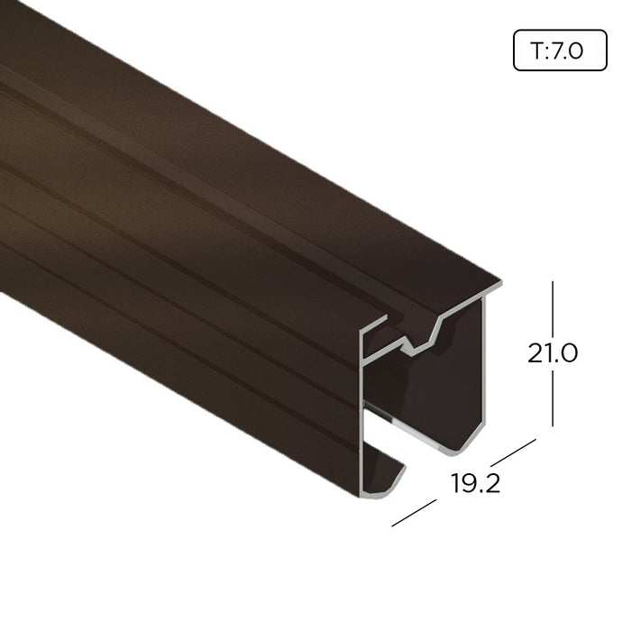 Aluminium Extrusion Curtain Rail Profile Thickness 0.70mm CR1003 ALUCLASS - ALUCLASS MY