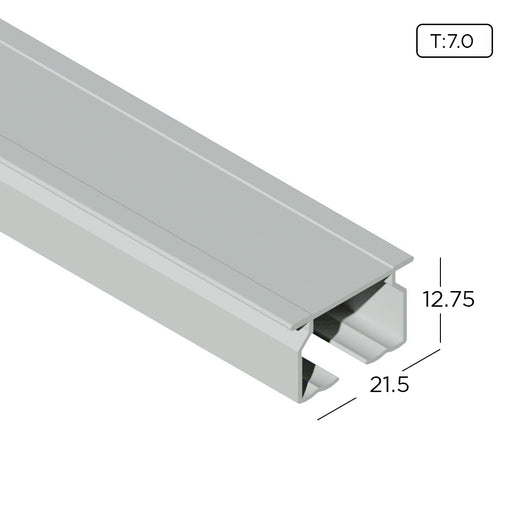 Aluminium Extrusion Curtain Rail Profile Thickness 0.70mm CR1007 ALUCLASS - ALUCLASS MY