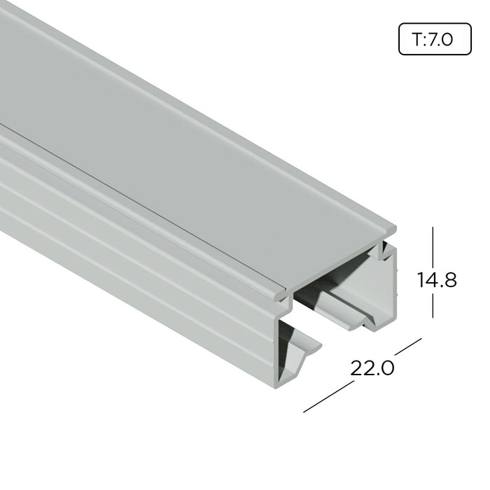 Aluminium Extrusion Curtain Rail Profile Thickness 0.80mm CR1011 ALUCLASS - ALUCLASS MY