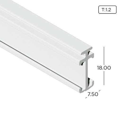 Aluminium Extrusion Curtain Rail Profile Thickness 1.20mm CR2005 ALUCLASS - ALUCLASS MY