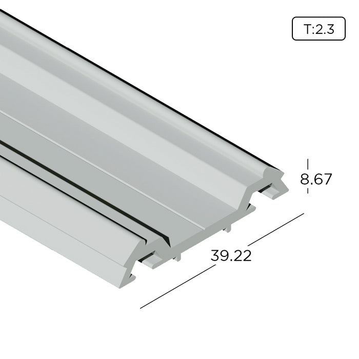 Aluminium Extrusion Curtain Wall Profile With Frame Thickness 2.30mm CW605 ALUCLASS - ALUCLASS MY