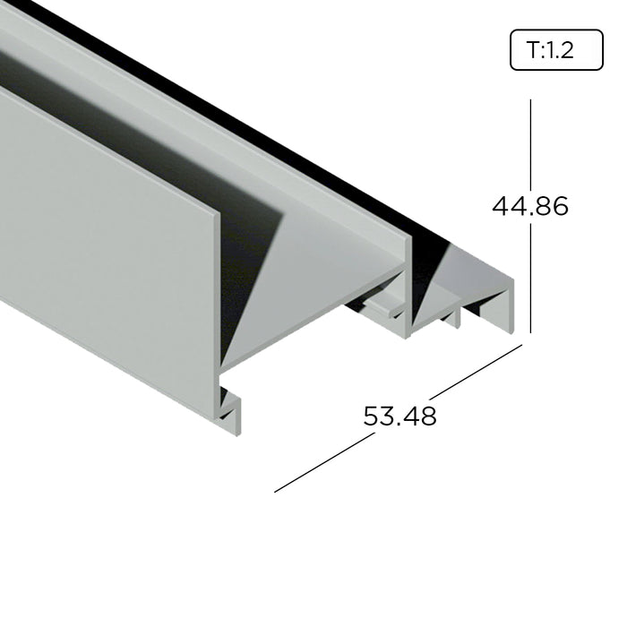 Aluminium Extrusion Curtain Wall Profile Without Frame Thickness 1.20mm CW607 ALUCLASS - ALUCLASS MY