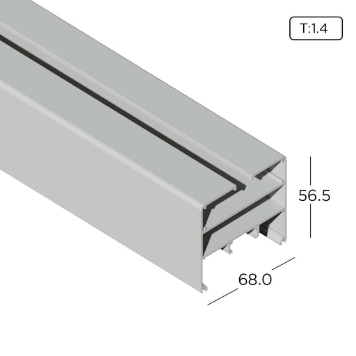 Aluminium Extrusion Folding Door Profile Thickness 1.40mm FD1003 ALUCLASS - ALUCLASS MY