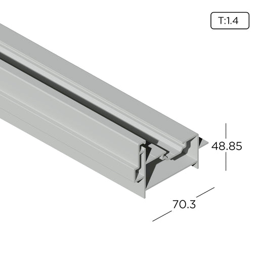 Aluminium Extrusion Folding Door Profile Thickness 1.40mm FD1007 ALUCLASS - ALUCLASS MY