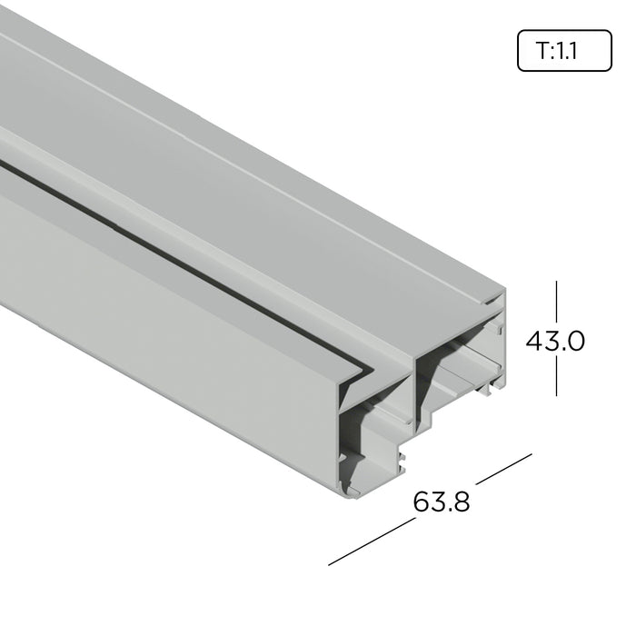 Aluminium Extrusion Bi-Fold Door Profile Thickness 1.10mm FD2002 ALUCLASS - ALUCLASS MY